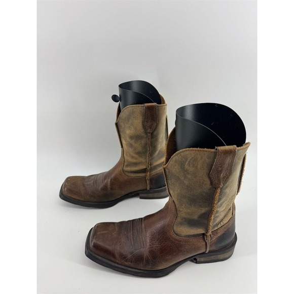 Ariat Men's Rambler Western Cowboy‎ Boots Brown Size 10D Square Toe - Picture 4 of 14